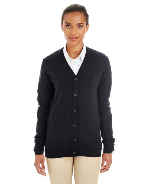 Women's Pilbloc V-Neck Button Cardigan Sweater - - 14364 Black 11-11.9 oz 235B9 AB Exclusive Brands Back to School 2025 CA CA New ab Harriton Long Sleeves M425W New AB Polos & Knits Quarter-Zips S&S Exclusive Brands Sweaters Tops V-Neck Womens