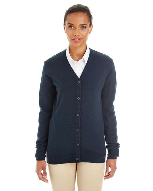 Women's Pilbloc V-Neck Button Cardigan Sweater - - 14364 Dark Navy 11-11.9 oz 235B9 AB Exclusive Brands Back to School 2025 CA CA New ab Harriton Long Sleeves M425W New AB Polos & Knits Quarter-Zips S&S Exclusive Brands Sweaters Tops V-Neck Womens