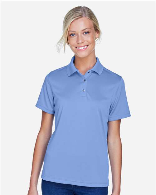 Harriton M345W, Women's Advantage Snag Protection Plus Il Snap Placket Polo, Industry Blue