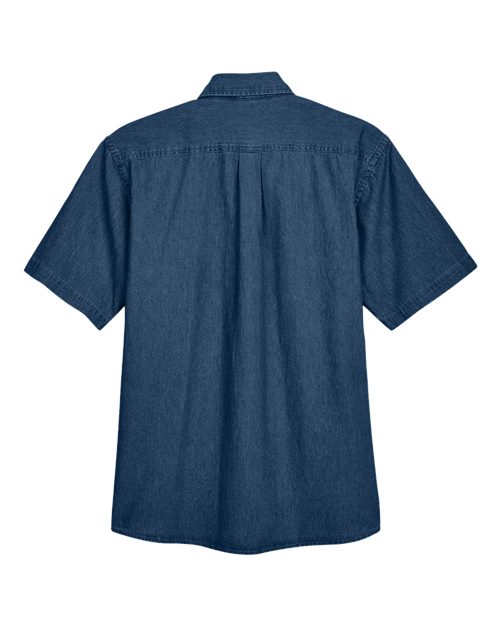 Harriton M550S, Men's Denim Shirt, Dark Denim