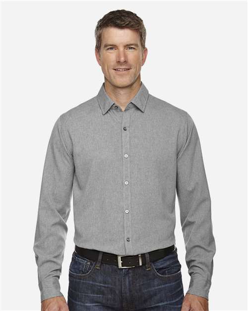 Men's Melange Performance Shirt - - 14387 Light Heather 232D3 88802 AB Exclusive Brands CA New ab Dress Shirts Long Sleeves Mens & Unisex New AB North End Polyester - 100% S&S Deep Deals S&S Exclusive Brands Tops Wovens Wovens & Dress Shirts