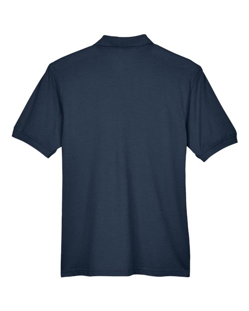 Harriton M265P, Men's Easy Blend Polo With Pocket, Navy