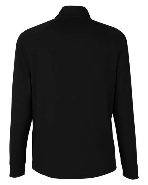 CORE365 CE418, Men's Origin Performance Pique Quarter-zip Pullover, Black/ Carbon