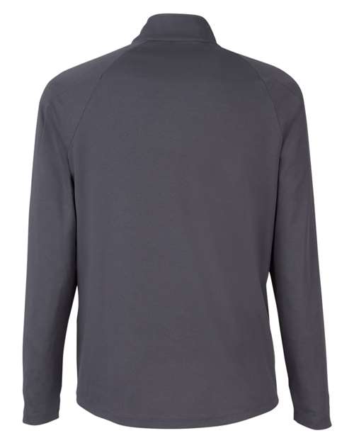 CORE365 CE418, Men's Origin Performance Pique Quarter-zip Pullover, Carbon/ Black