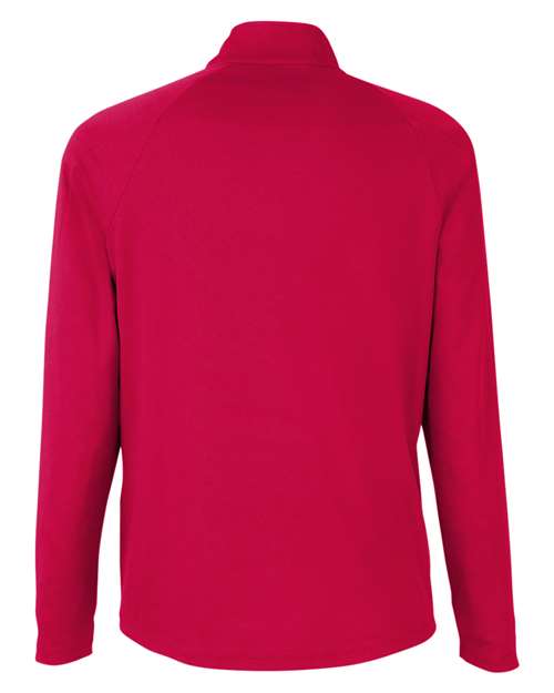 CORE365 CE418, Men's Origin Performance Pique Quarter-zip Pullover, Classic Red/ Carbon