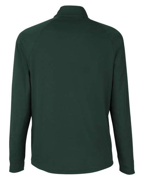 CORE365 CE418, Men's Origin Performance Pique Quarter-zip Pullover, Forest/ Carbon