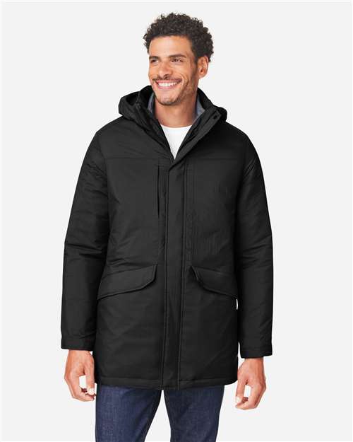 CORE365 CE725, Men's Inspire 3-in-1 Jacket With Insulated Liner, Black/ Carbon
