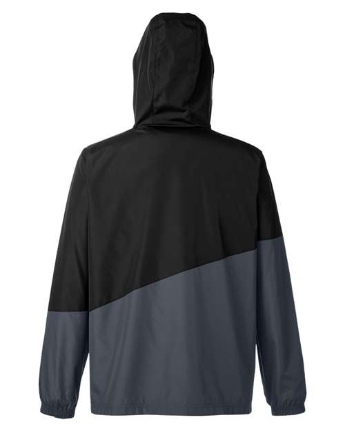 CORE365 CE710, Unisex Techno Lite Colorblock Windbreaker, Black/ Carbon