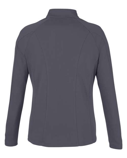 CORE365 CE418W, Women's Origin Performance Pique Quarter-zip Pullover, Carbon/ Black