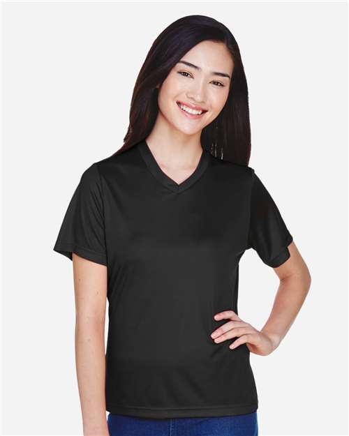 Women's Zone Performance T-Shirt - Black - - 13829 Black 2025 T-Shirt Guide 2025 T-Shirt Guide - Activewear 2025 T-Shirt Guide 100% Polyester with UPF 3-3.9 oz 680D9 AB Exclusive Brands Activewear CA New ab Explore School & Team - Players Explore School & Team - Teams Explore School & Teams Moisture-Management Polyester Polyester - 100% S&S Exclusive Brands Safety Say Yes to S&S Short Sleeves Sun/UV Protection T-Shirts T-Shirts - Premium Team 365 Tops TT11W V-Neck Womens