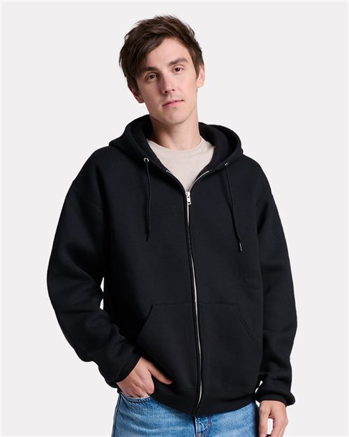 Unisex Rugged Full-Zip Hooded Sweatshirt - - 12542 01635 12-12.9 oz 2025 Fleece and Outerwear Fleece Fleece - Premium - Hood Full-Zips Hooded JERZEES Mens & Unisex Sustainable Materials Sweatshirts & Fleece Tops Z12MR Zips