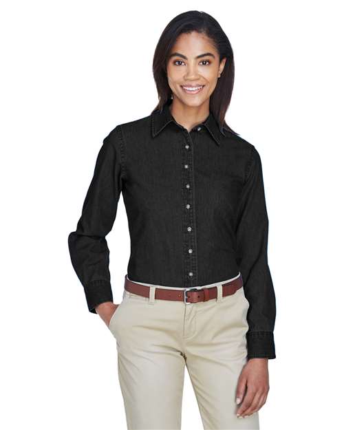Women's Denim Shirt - - 14583 Washed Black 250B9 6-6.9 oz AB Exclusive Brands CA New ab Cotton - 100% Denim Dress Shirts Explore Industrial & Workwear Explore Industrial & Workwear - Office Harriton Long Sleeves M550W New AB S&S Exclusive Brands Tops UG Playbook UG Playbook Industrial & Workwear UG Playbook Industrial & Workwear Uniforming Womens Workwear Wovens Wovens & Dress Shirts