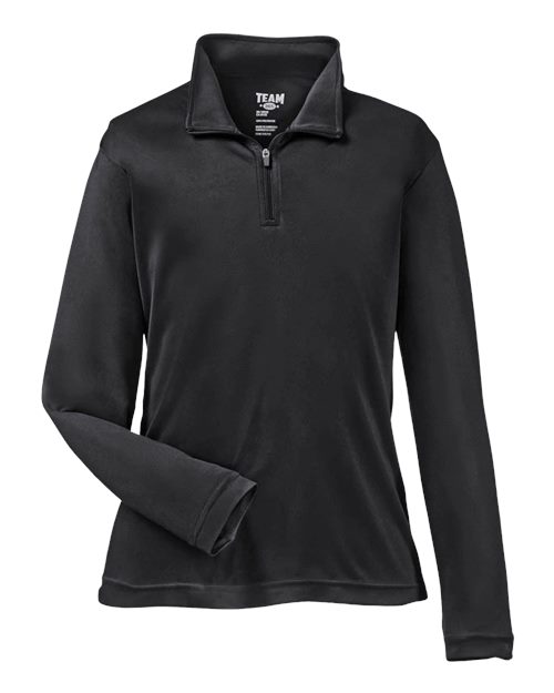Team 365 TT31Y, Youth Zone Performance Quarter-zip Pullover, Black