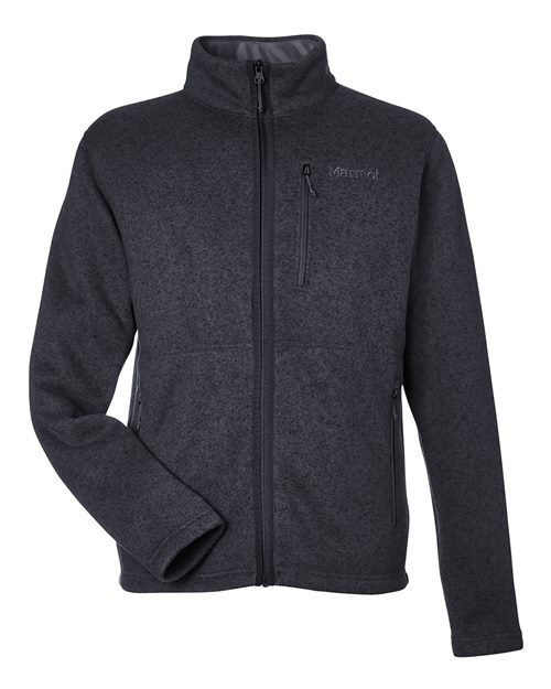 Marmot M16223, Men's Drop Line Fleece Jacket, Black Heather