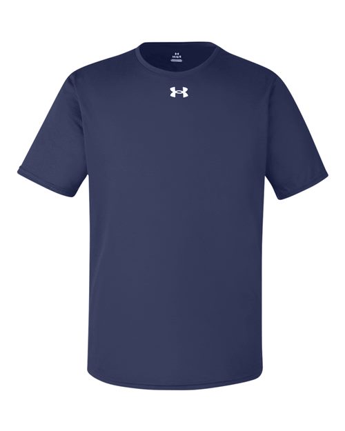 Under Armour 1376842, Men's Team Tech T-shirt, Midnight Navy/ White