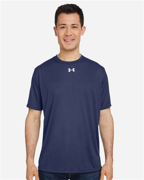 Under Armour 1376842, Men's Team Tech T-shirt, Midnight Navy/ White