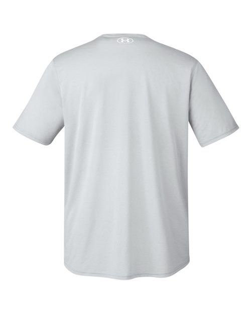 Under Armour 1376842, Men's Team Tech T-shirt, Mod Grey Light Heather/ White