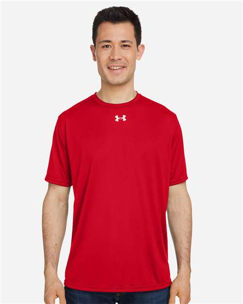 Under Armour 1376842, Men's Team Tech T-shirt, Red/ White