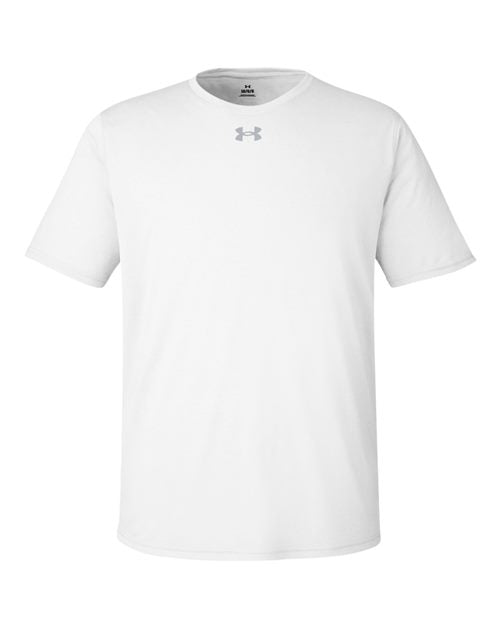 Under Armour 1376842, Men's Team Tech T-shirt, White/ Mod Grey