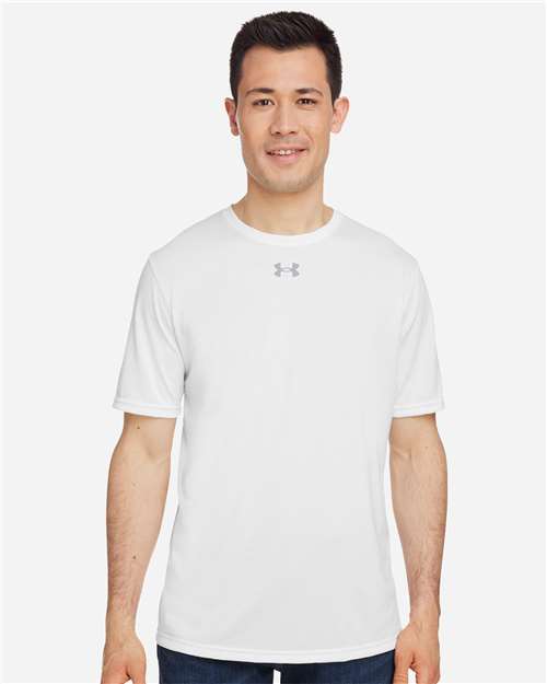 Under Armour 1376842, Men's Team Tech T-shirt, White/ Mod Grey