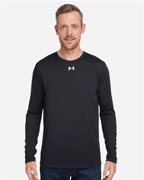 Men's Team Tech™ Long Sleeve T-Shirt - - 14783 Black White 1376843 148E2 4-4.9 oz AB Retail Exclusive Brands Activewear Apparel CA New ab Crewneck Explore Corporate Explore Corporate Outings & Events Explore Corporate Team Building Long Sleeves Mens & Unisex Moisture-Management New AB Performance Playbook - Corporate Playbook - Corporate Fun in the Sun Events Playbook Summer to School Polyester Polyester - 100% Recycled S&S Exclusive Brands T-Shirts T-Shirts - Long Sleeve Tops Under Armour Visible Logos