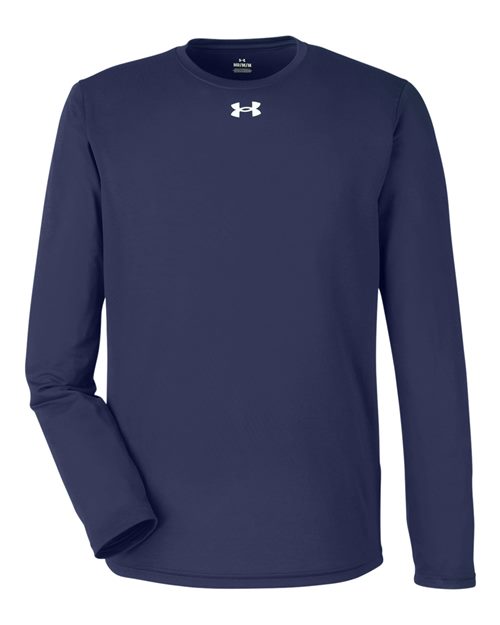 Under Armour 1376843, Men's Team Tech Long Sleeve T-shirt, Midnight Navy/ White