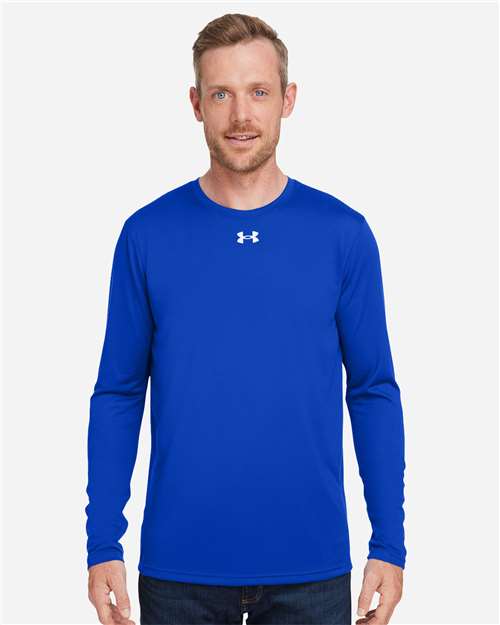 Under Armour 1376843, Men's Team Tech Long Sleeve T-shirt, Royal/ White