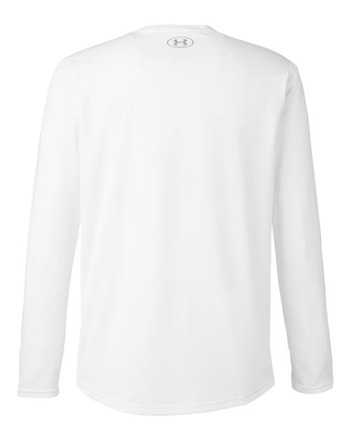 Under Armour 1376843, Men's Team Tech Long Sleeve T-shirt, White/ Mod Grey