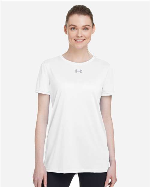 Under Armour 1376847, Women's Team Tech T-shirt, White/ Mod Grey