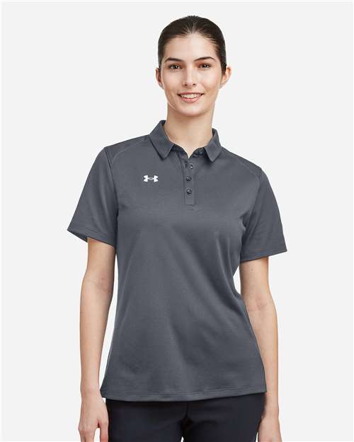 Under Armour 1370431, Women's Tech Polo, CS Grey Light Heather/ White