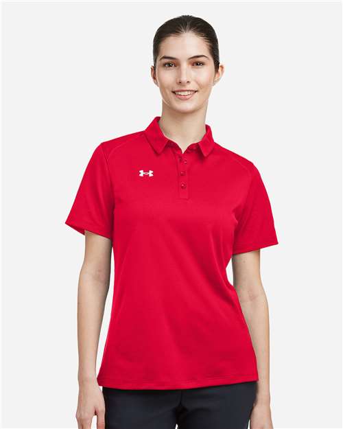 Under Armour 1370431, Women's Tech Polo, Red/ White