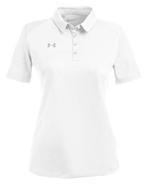 Under Armour 1370431, Women's Tech Polo, White/ Mod Grey