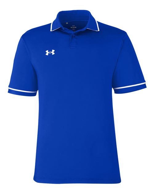Under Armour 1376904, Men's Tipped Teams Performance Polo, Royal/ White
