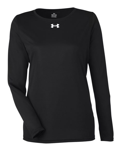 Under Armour 1376852, Women's Team Tech Long Sleeve T-shirt, Black/ White