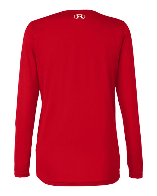 Under Armour 1376852, Women's Team Tech Long Sleeve T-shirt, Red/ White