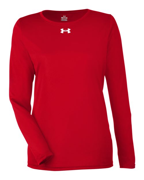 Under Armour 1376852, Women's Team Tech Long Sleeve T-shirt, Red/ White