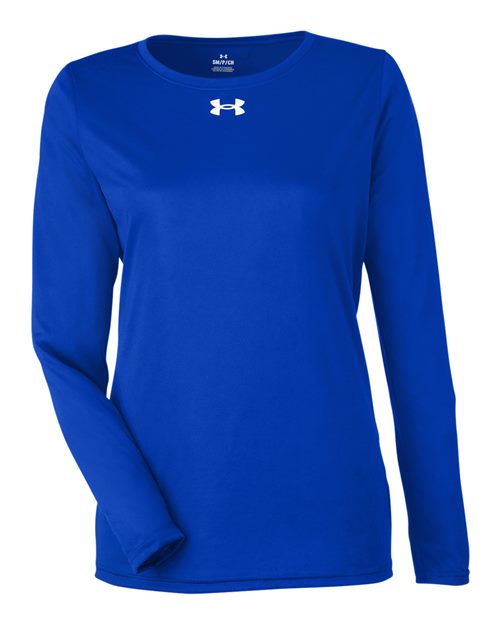 Under Armour 1376852, Women's Team Tech Long Sleeve T-shirt, Royal/ White