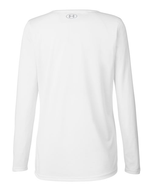 Under Armour 1376852, Women's Team Tech Long Sleeve T-shirt, White/ Mod Grey