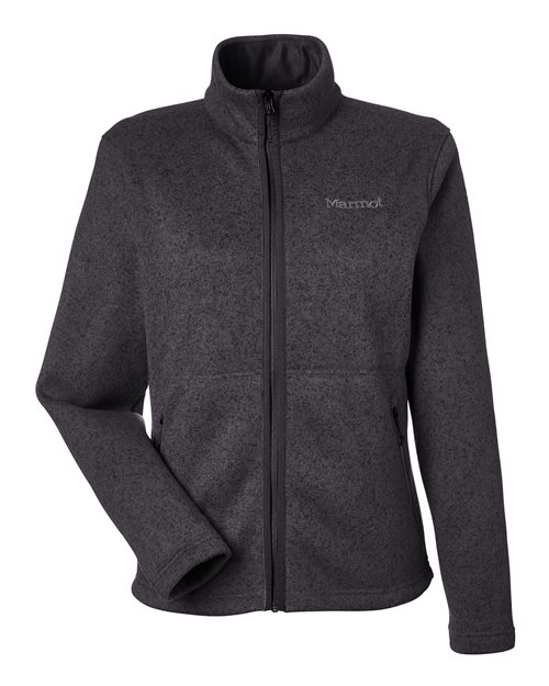 Marmot M16250, Women's Drop Line Fleece Jacket, Black Heather