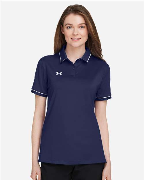 Women's Tipped Teams Performance Polo - - 14837 Midnight Navy White 1376905 155E2 2025 Polo Guide 2025 Polo Guide Activewear 2025 Polo Guide Activewear - Teams 6-6.9 oz AB Retail Exclusive Brands Activewear Antimicrobial Apparel Back to School 2025 CA CA New ab Moisture-Management New AB Performance Polos Polos & Knits Polyester S&S Exclusive Brands Short Sleeves Spandex Spiritwear Sport Shirts Sun/UV Protection Tops Under Armour Visible Logos Womens