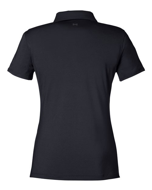 Under Armour 1385910, Women's Recycled Polo, Black/ White