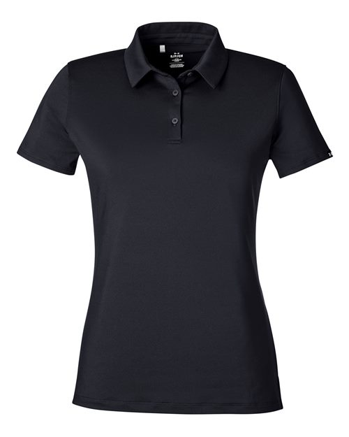Under Armour 1385910, Women's Recycled Polo, Black/ White