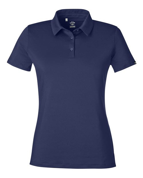 Under Armour 1385910, Women's Recycled Polo, Midnight Navy/ White
