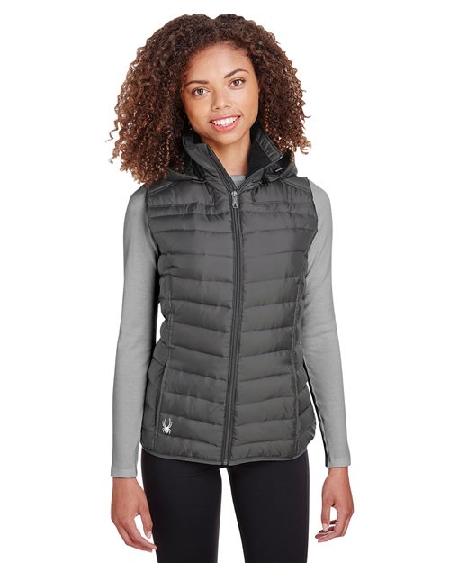 Women's Supreme Puffer Vest - - 12727 452A0 AB Retail Exclusive Brands CA New ab Hooded Jackets New AB Outerwear Polyester - 100% Puffers S&S Deep Deals S&S Exclusive Brands S16641 Spyder Vests Womens