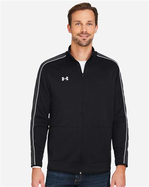 Men's Command Full-Zip 2.0 Jacket - - 14909 Black White 1383259 177E2 7-7.9 oz AB Retail Exclusive Brands Activewear Back to School 2025 CA CA New ab French Terry Full-Zips Jackets Knit Long Sleeves Mens & Unisex Moisture-Management New AB Outerwear Performance Pockets Polyester - 100% Relaxed S&S Exclusive Brands Under Armour Visible Logos Zips