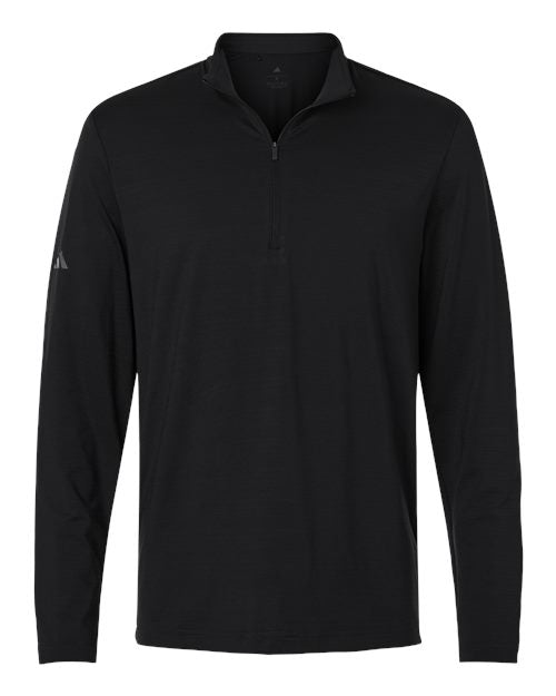 Adidas A708, Men's Textured Stripe Quarter-zip Pullover, Black