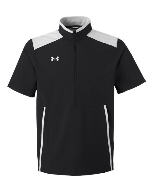 Under Armour 1389612, Men's Motivate 3.0 Short Sleeve Half-zip, Black/ Mod Grey/ White