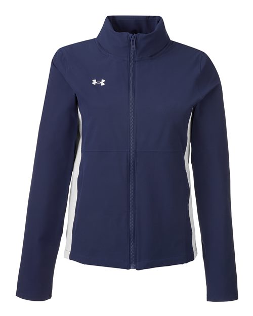 Under Armour 1389661, Women's Rival Stretch Jacket, Midnight Navy/ White