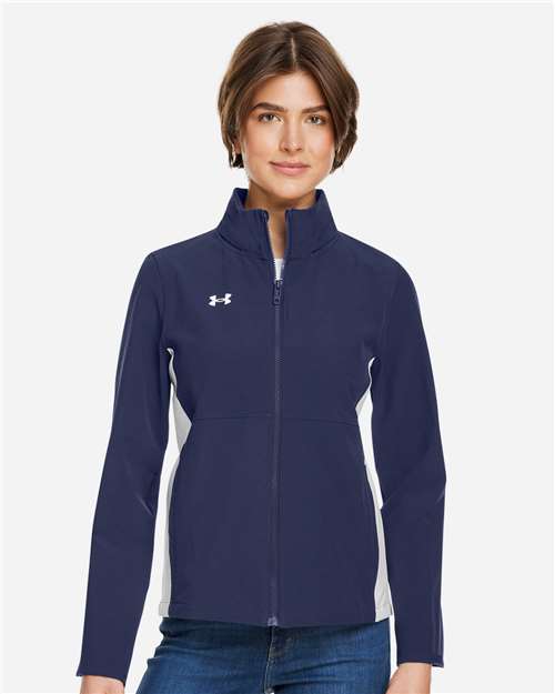 Under Armour 1389661, Women's Rival Stretch Jacket, Midnight Navy/ White