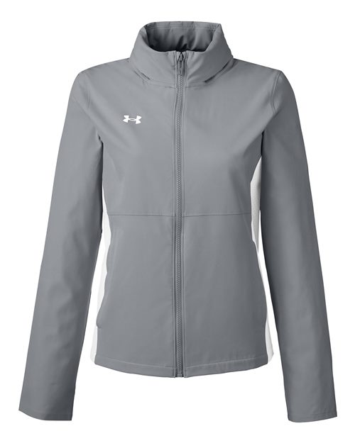 Under Armour 1389661, Women's Rival Stretch Jacket, Mod Grey/ White